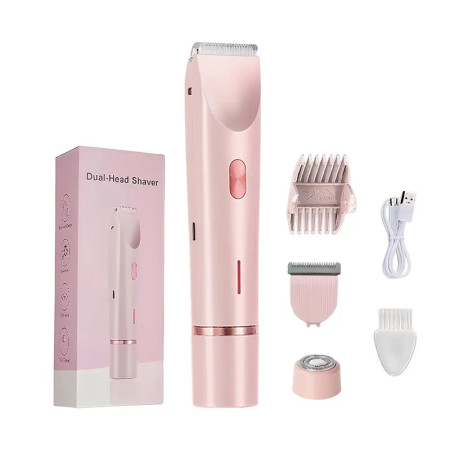 Dual-Head Women’s 2 in 1 Electric Shaver Bikini Trimmer (Rechargeable) - Painless Hair Removal