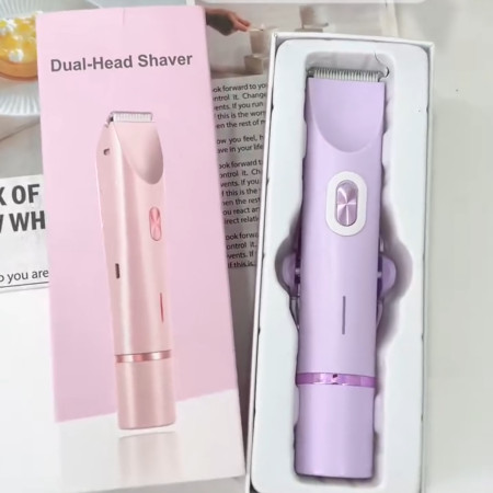 Dual-Head Women’s 2 in 1 Electric Shaver Bikini Trimmer (Rechargeable) - Painless Hair Removal
