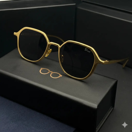 Dior Men Full Metal Polarized Sunglasses (Gold)
