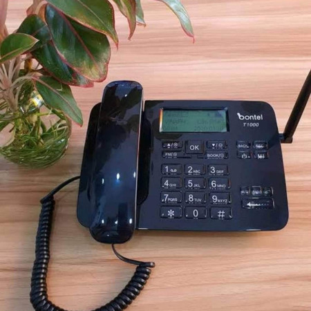 Bontel T1000 Dual Sim Land Phone Auto Call Record With Warranty