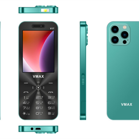 VMAX V17 Premium Feature Phone Green (3000mAh Battery)
