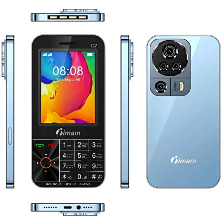 Imam C7 VISION Luxury Button Phone 3.5-inch LCD Display 3000mAh Battery(Blue)