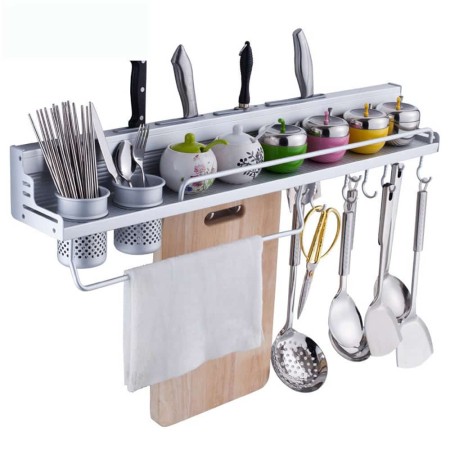 Multi functional Wall Hanging Aluminum Kitchen Rack