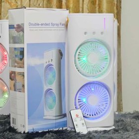 Double Ended Spray Fan Personal Air Cooler With LED Light Portable Conditioner For Bedroom Home Travel Outdoor Room