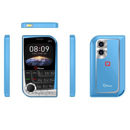 QP6 Mini Dual Sim Card Phone - Blue