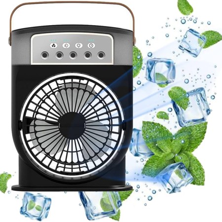 Mini Portable Rechargeble Cooling Mist Fan / Air Cooler Black