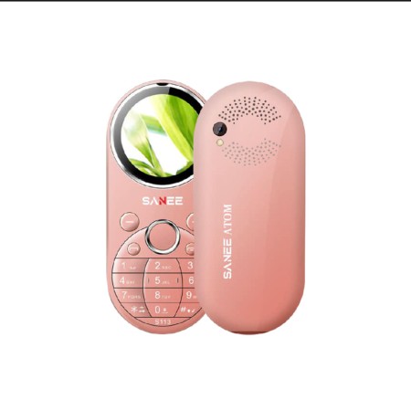 Sanee S113 Atom OLED Display Dual Sim Stylish Button Phone (Pink)